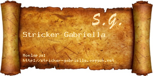 Stricker Gabriella névjegykártya