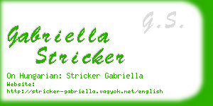 gabriella stricker business card
